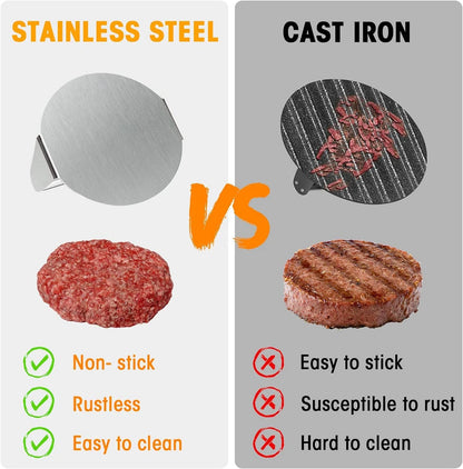 Stainless Steel Hamburger Meat Press Non-Stick Tool