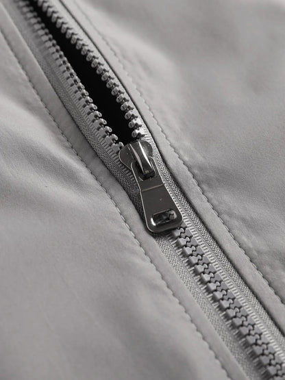 Men's Casual Zipper Jacket in Polyester for Spring and Autumn