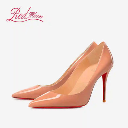 Black Patent Leather Pointed Toe High Heels