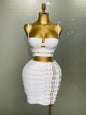 Women Sexy Bandage Tops and Pencil Skirt Set