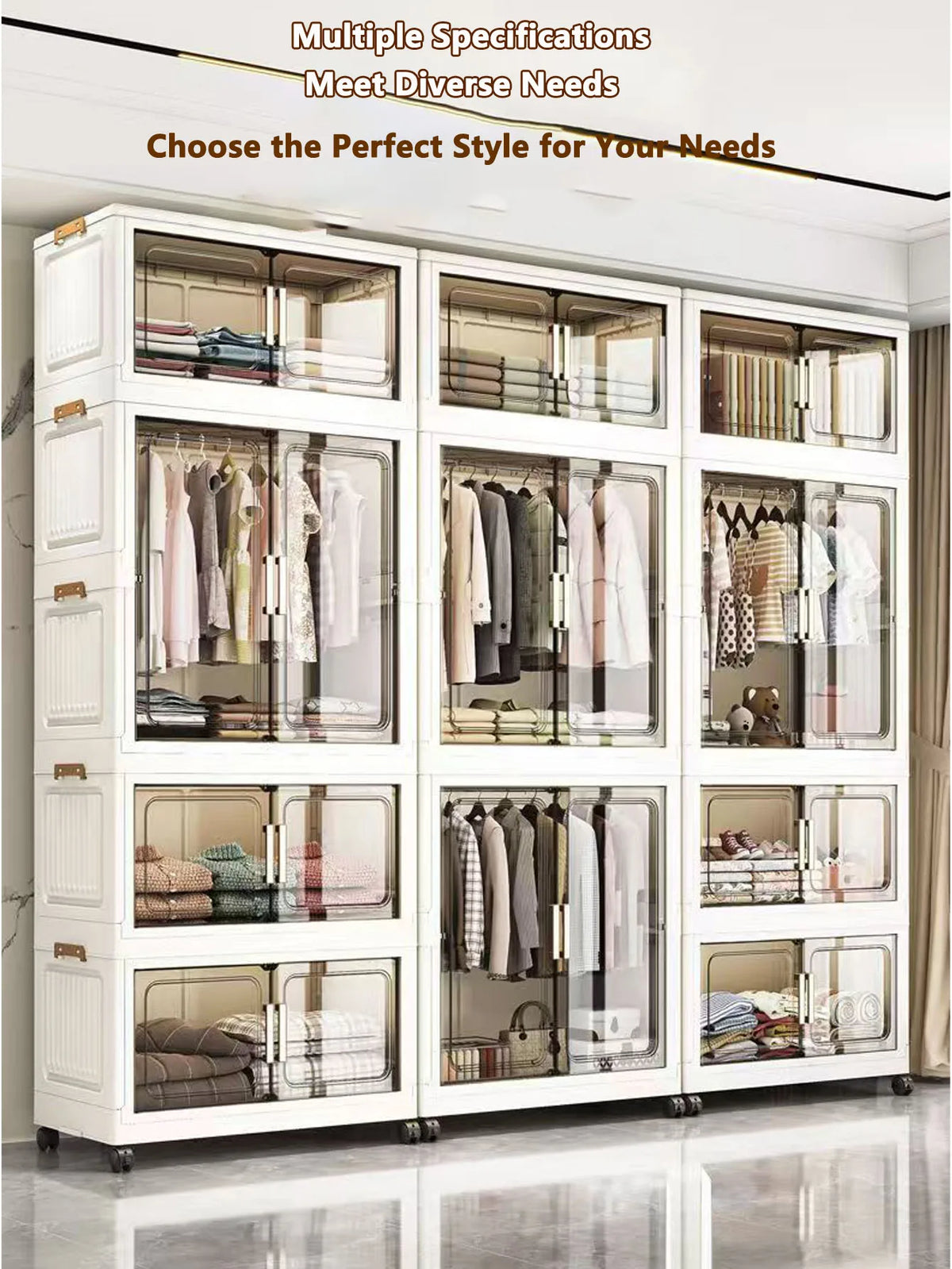 Multi-Layer Plastic Storage Cabinet for Home Use