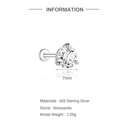 Canner Moissanite Stud Earrings 925 Sterling Silver