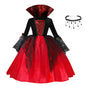 Halloween Vampire Dress for Kids in Scarlet Gothic Style