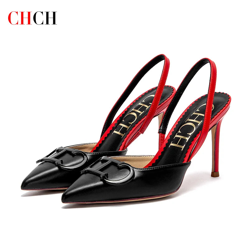 CHCH Women's Closed Toe Strappy Heels for Weddings