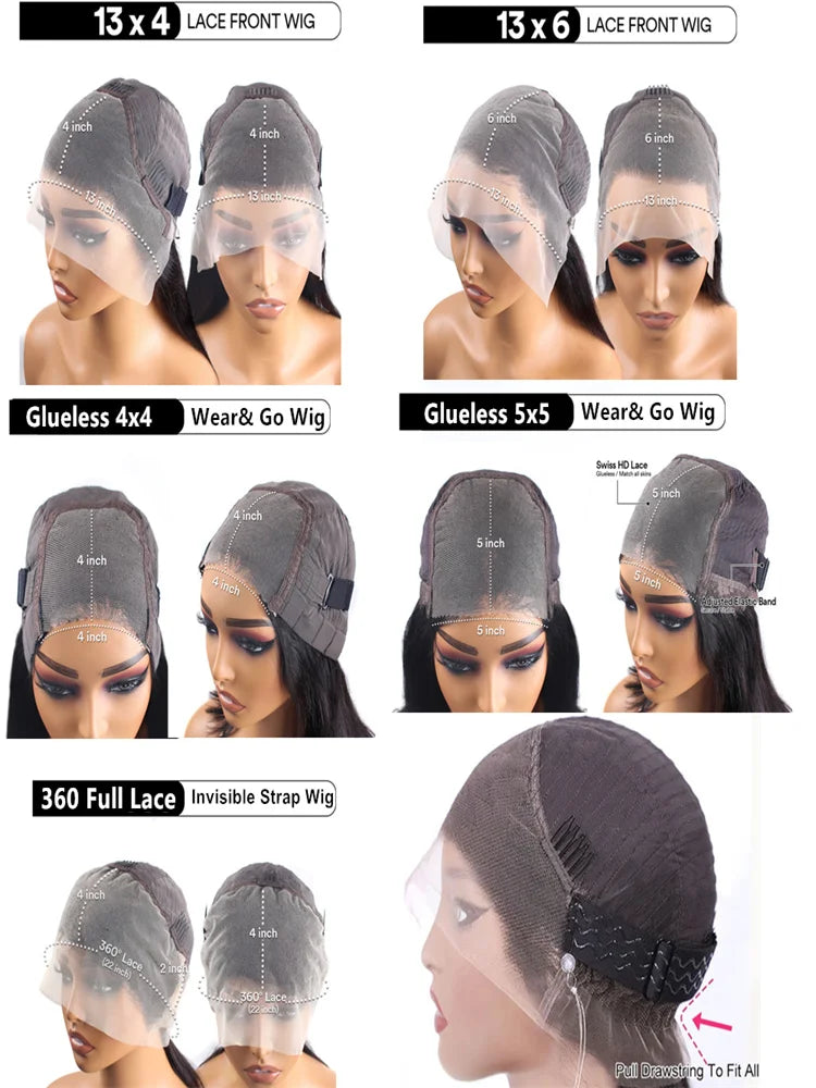 Bone Straight Human Hair Lace Front Wig 360