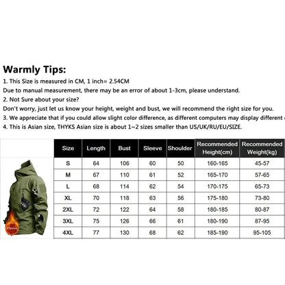 Men's Hooded Tactical Waterproof Bomber Jacket