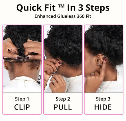 360 Full Lace Wig Water Deep Curly Human Hair 18-36 Inch