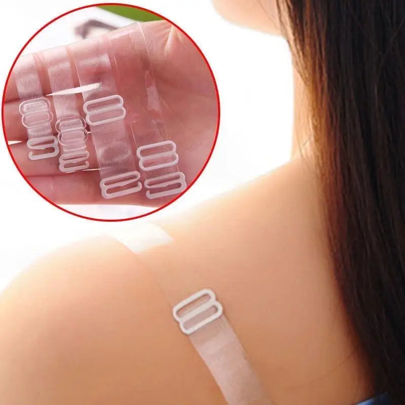 Women Transparent Elastic Bra Straps Adjustable Silicone