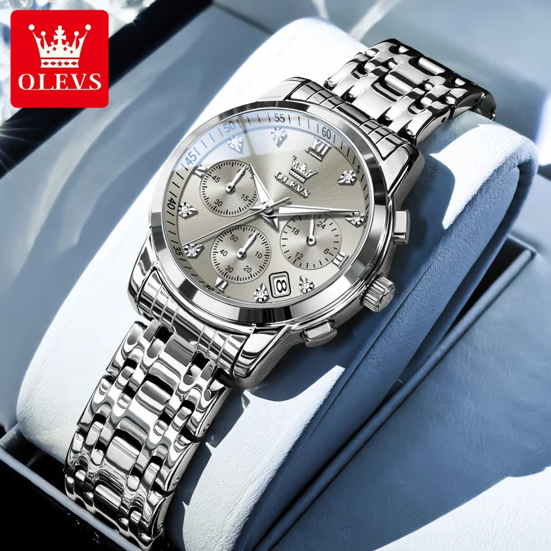 OLEVS 2858 Luxury Quartz Women Watch with Diamonds