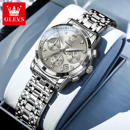OLEVS 2858 Luxury Quartz Women Watch with Diamonds