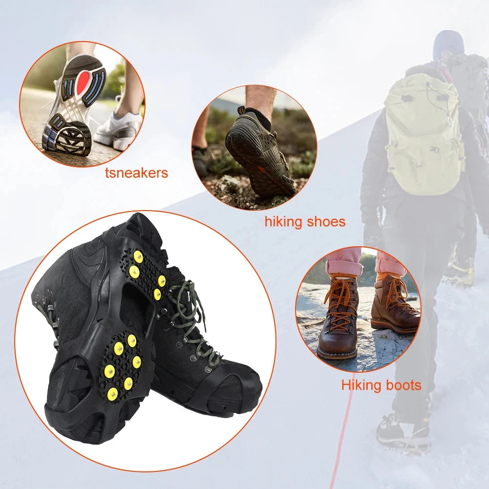 10 Teeth Non-Slip Climbing Cleats for Hiking