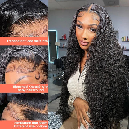 Kinky Curly 13x6 Lace Front Wig Human Hair Transparent Lace