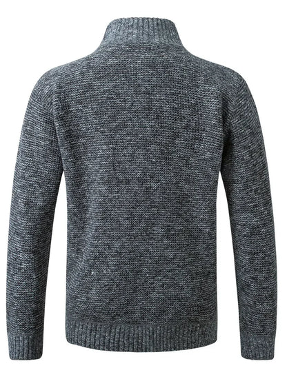Men's Slim Fit Stand Collar Zipper Jacket