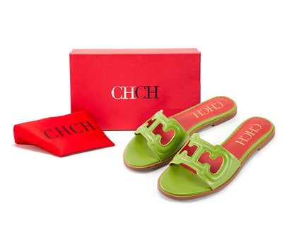 CHCH Women's Black Flat Indoor Slippers