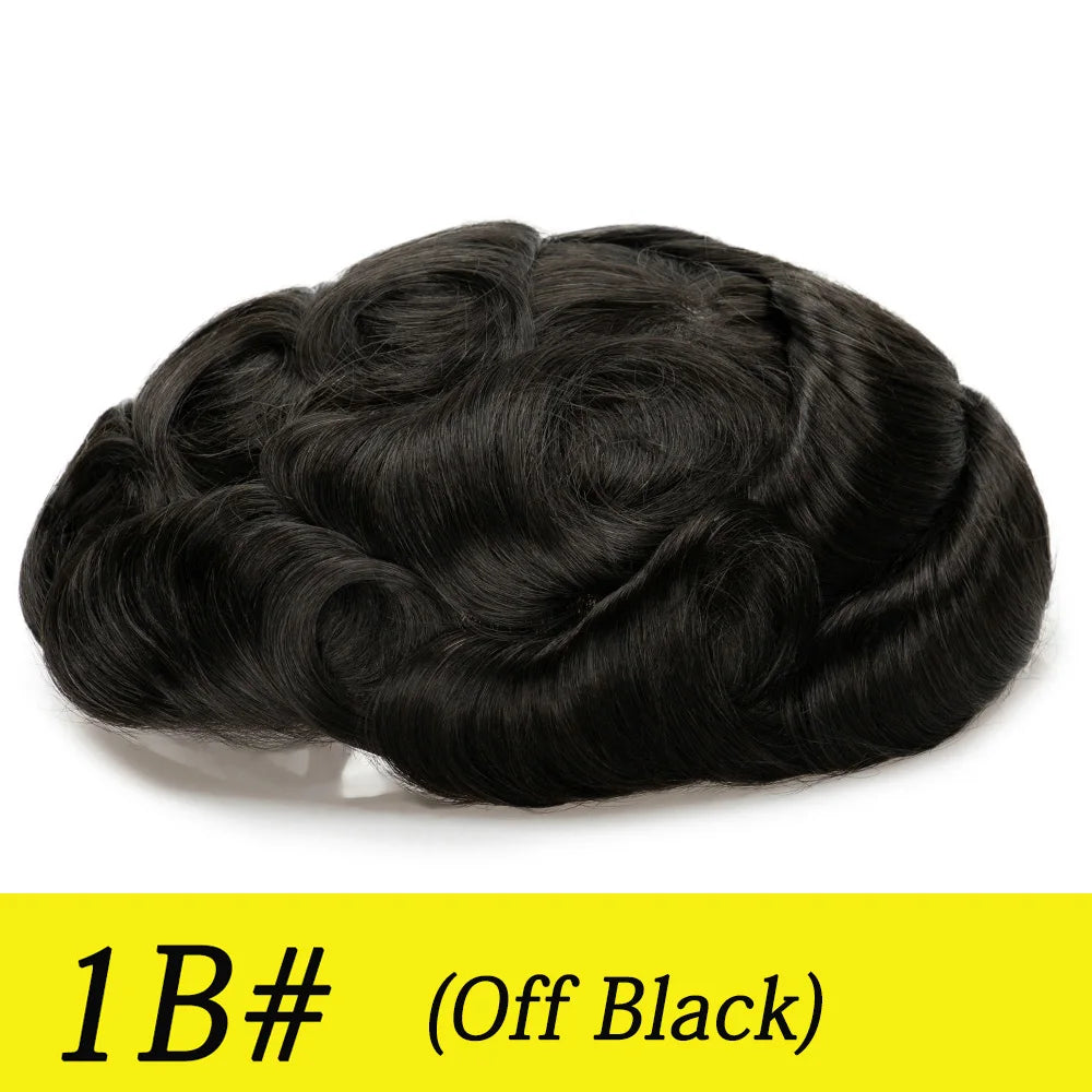 Thin Skin 0.03mm Natural Hair Toupee for Men
