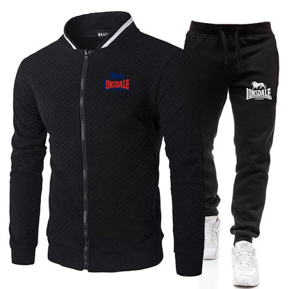 Men's Casual Spring and Autumn Zipper Jacket Set