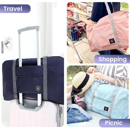 Foldable Nylon Travel Duffel Bag for Women and Girls