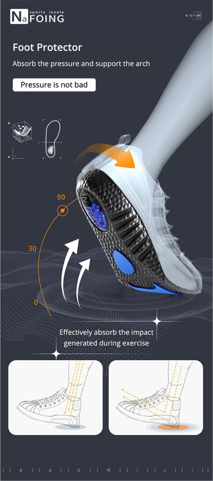High Elastic EVA Shock Absorption Insoles for Running