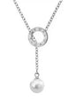 Vintage Textured Stainless Steel Necklace