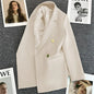 Women Double-Breasted Blazer Casual Suit Jacket