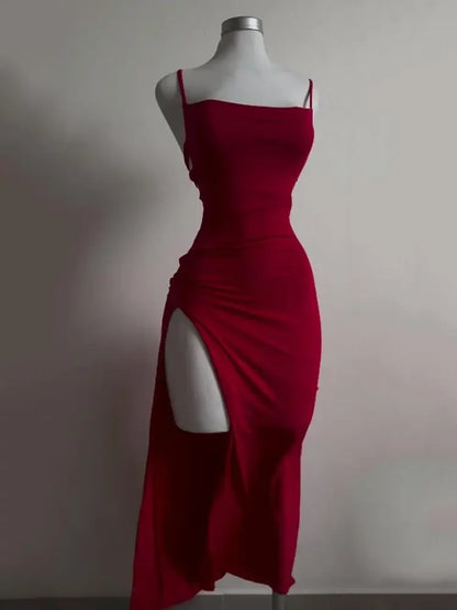 Summer Halter Strap Sheath Dress in Polyester