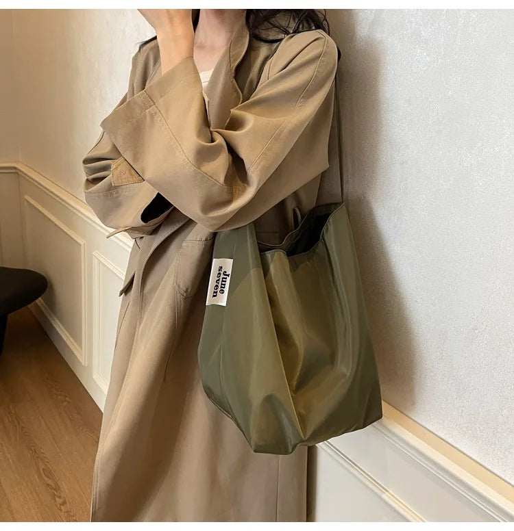 Large Capacity Nylon Tote Shoulder Bag for Women