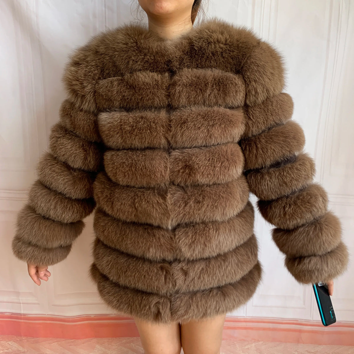 4in1 Real Fox Fur Coat for Women