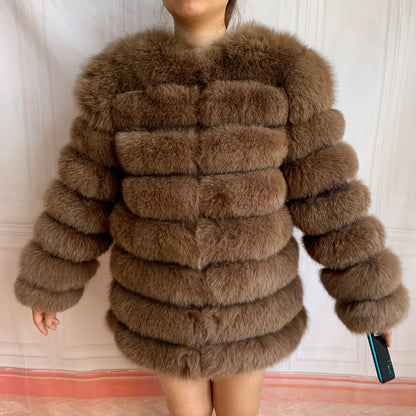 4in1 Real Fox Fur Coat for Women