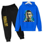Ronaldo CR7 Print Hoodie and Pants Set for Children