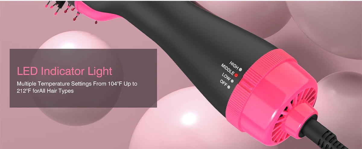 LISAPRO 2 In 1 Hair Dryer and Volumizer Hot Air Brush