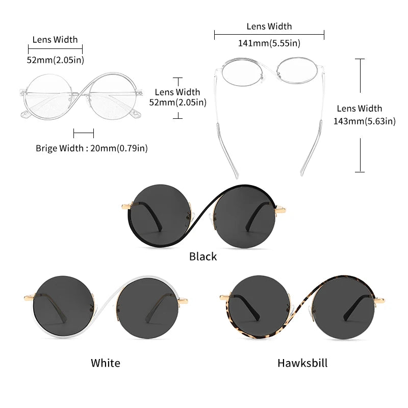 Gorgeous Round Frame Women Sunglasses in Metal