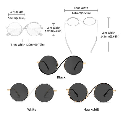 Gorgeous Round Frame Women Sunglasses in Metal