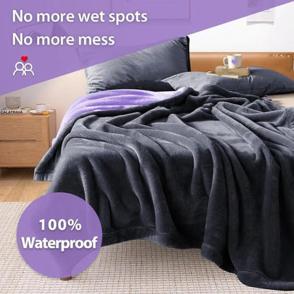 Waterproof Flannel Blanket for Bed and Couch