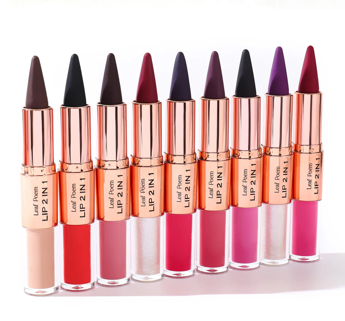 Waterproof Matte Black Lipstick and Lipgloss Duo