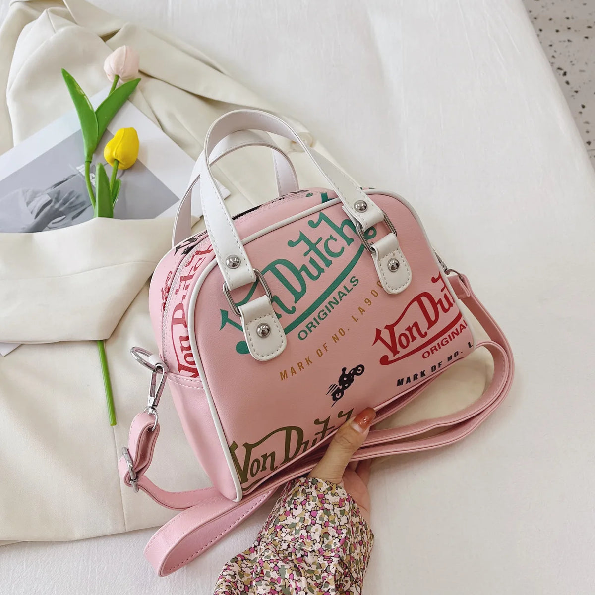 Large Capacity Crossbody Bag for Women Retro Design