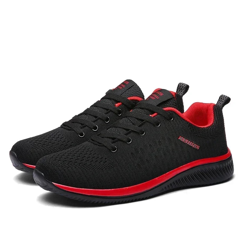 Men's Breathable Knit Running Sneakers Outdoor Gym Shoes