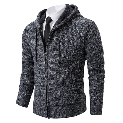 Men's Fleece Zipper Cardigan Casual Sports Coat