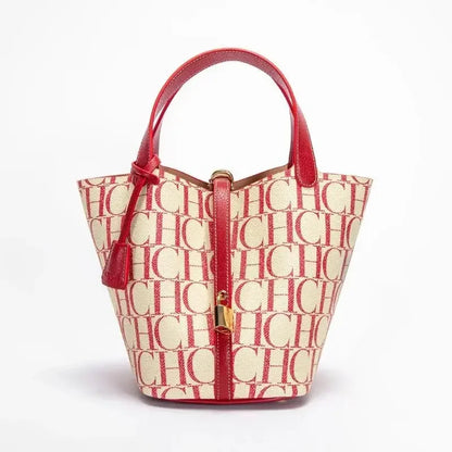 Large Capacity Women's Shoulder Bag with Letter Print