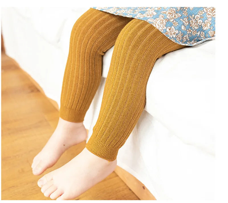 Cotton Stretch Baby Leggings with Side Stripe