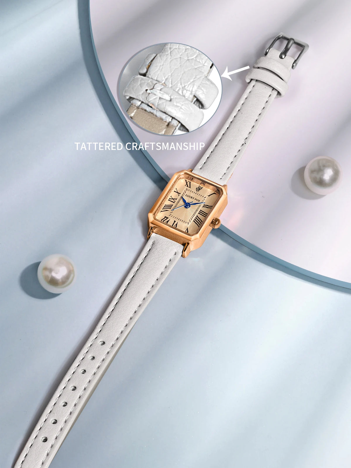Fashion Retro Square Leather Strap Quartz Watch for Women