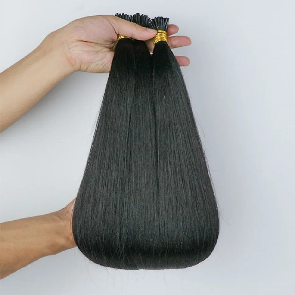 Light Yaki K Tip Human Hair Extensions 100g 100Pcs