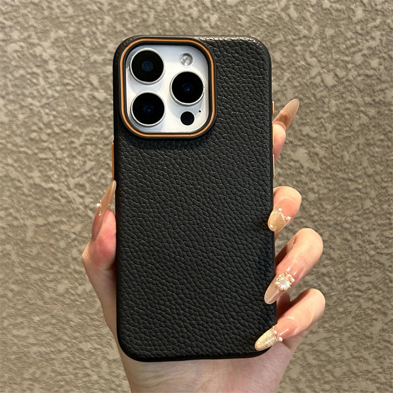 Luxury Lichee Pattern TPU Case for iPhone Pro Max