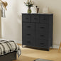 JHK Modern Fabric Dresser With 9 Storage Drawers