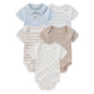 Kiddiezoom Cartoon Short Sleeve Baby Bodysuits 100% Cotton