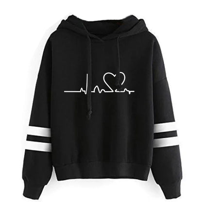Womens Casual Stripe Hoodie and Sweatpants Set