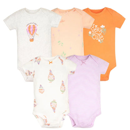 Cotton Summer Girls Bodysuit Set for Newborns