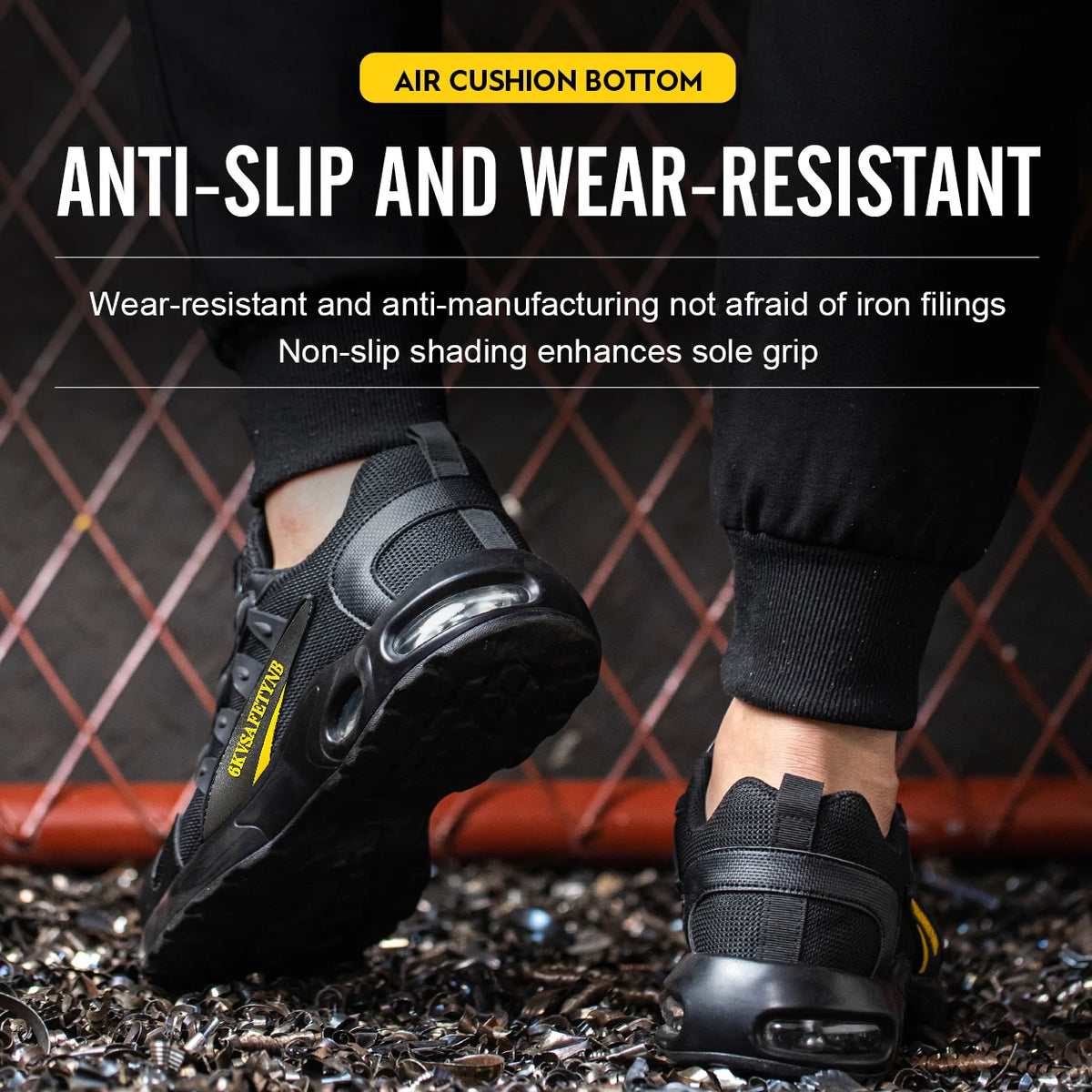 Men's Steel Toe Safety Shoes with Air Cushion