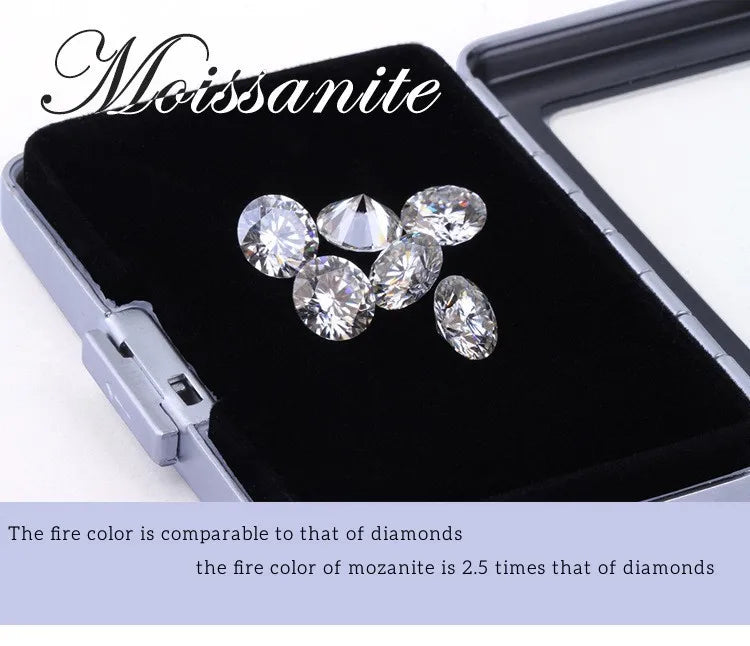 Moissanite Pendant Necklace 925 Sterling Silver Women