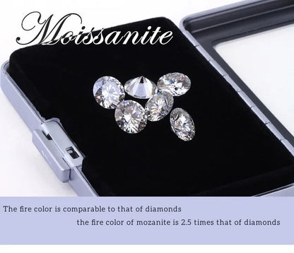 Moissanite Pendant Necklace 925 Sterling Silver Women