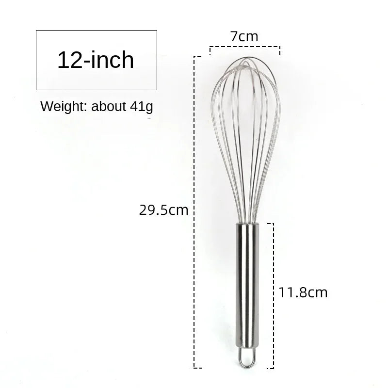 Stainless Steel Egg Stirring Balloon Whisk 6-12 Inch